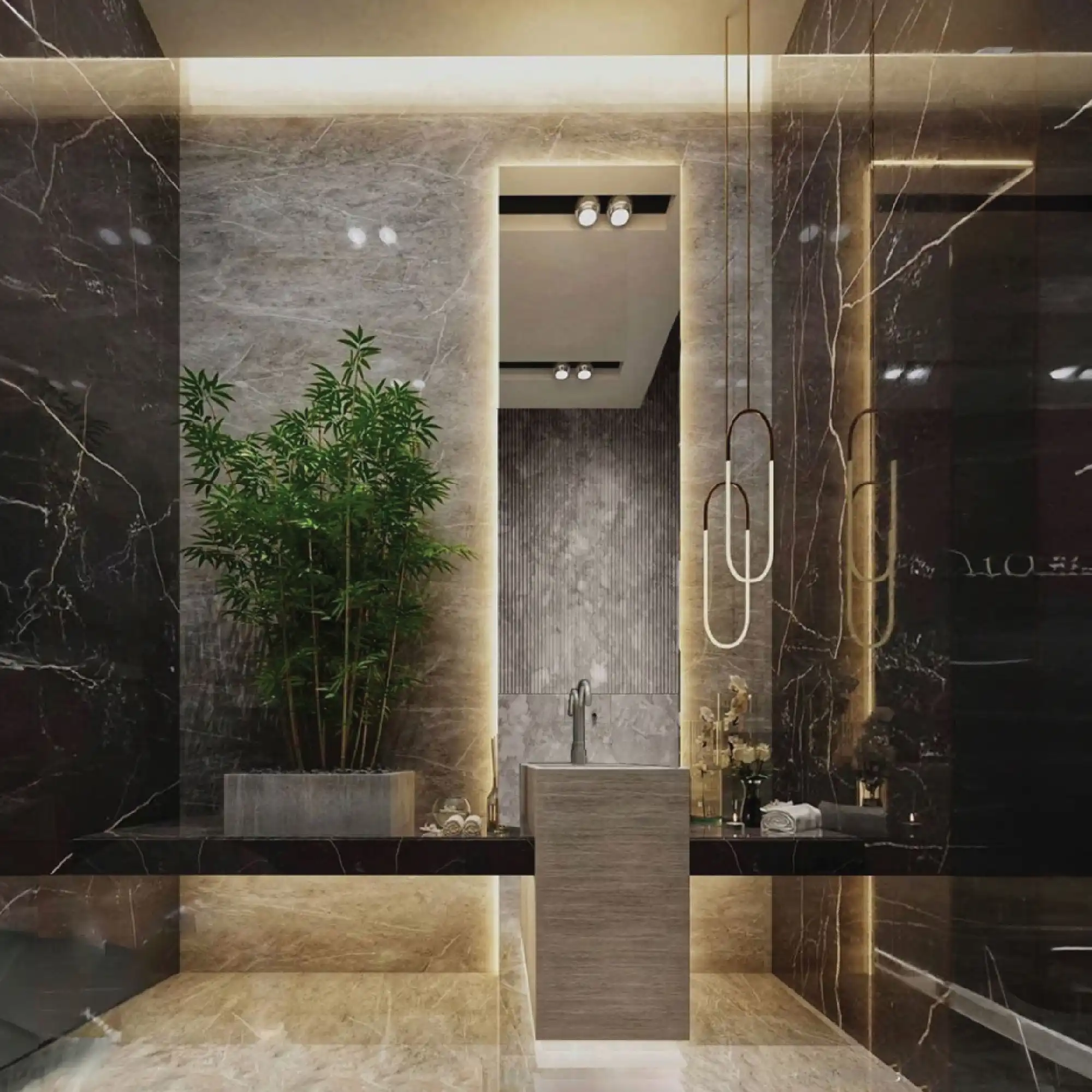 Reception concept, Dubai — waiting area seating and circulation