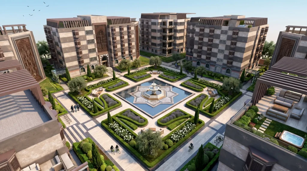 Commercial landscape design strategy — zone planning layout
