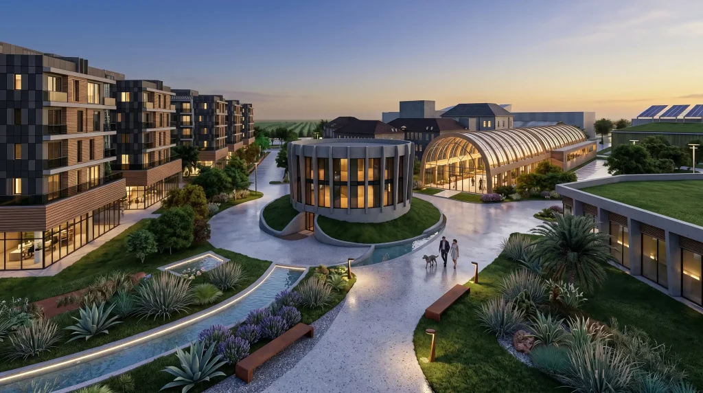 Commercial landscape project Damascus — planting and green space