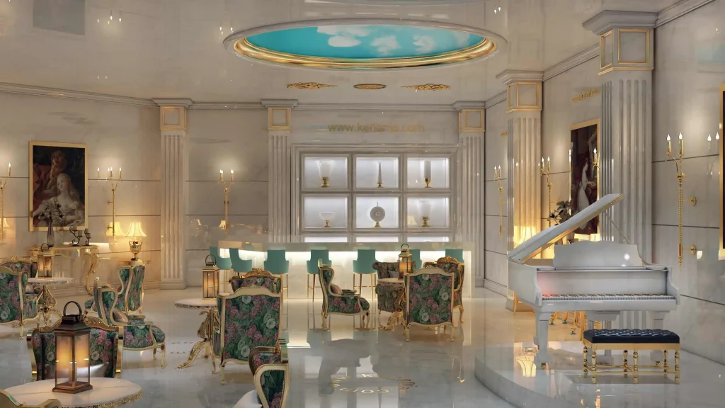 Neo-classical bar and lounge interior in Kuala Lumpur designed by Kenania