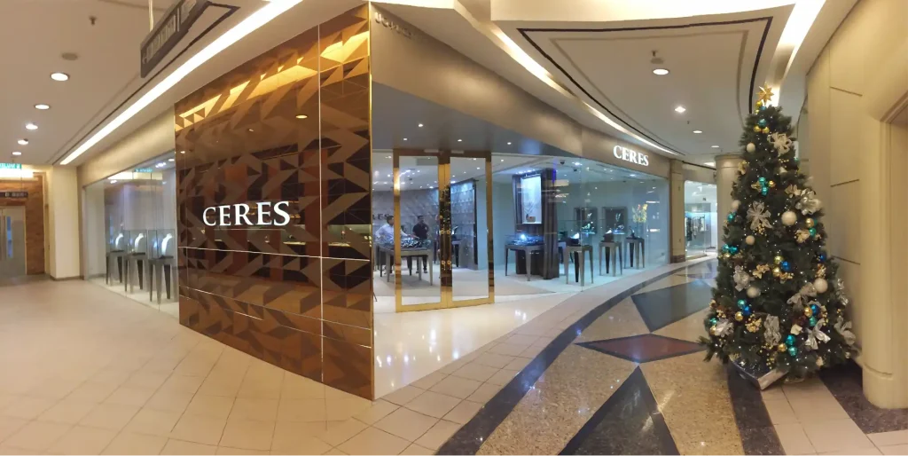 Ceres jewellery boutique interior at Starhill Gallery Kuala Lumpur
