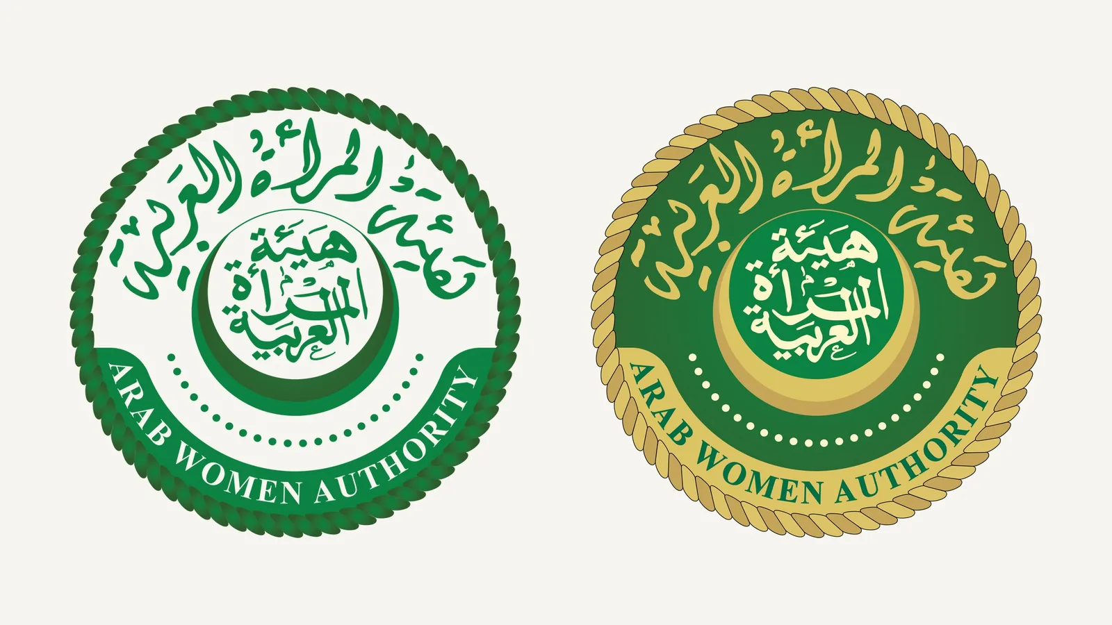 Seal versions with the name in Arabic and English around the ring