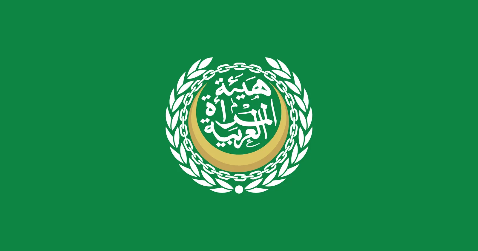 Flag artwork with the emblem centred on green