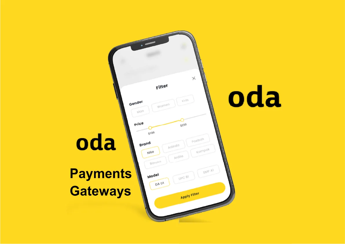 ODA payment gateway checkout screen