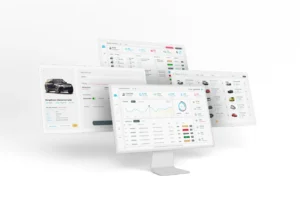 Three Digital Products: Car Rental Platform, ODA Payment App and Mawen Marketplace | Kenania Inventive Arts Car rental platform dashboards on desktop screens
