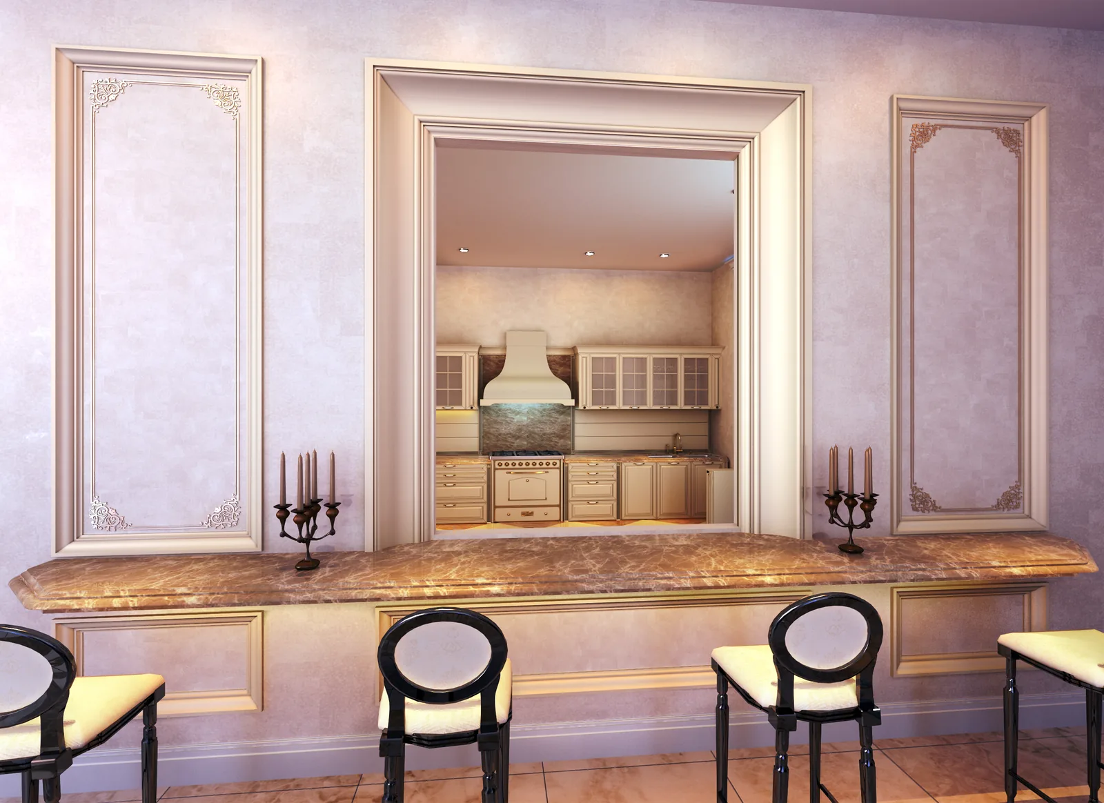 Breakfast bar detail