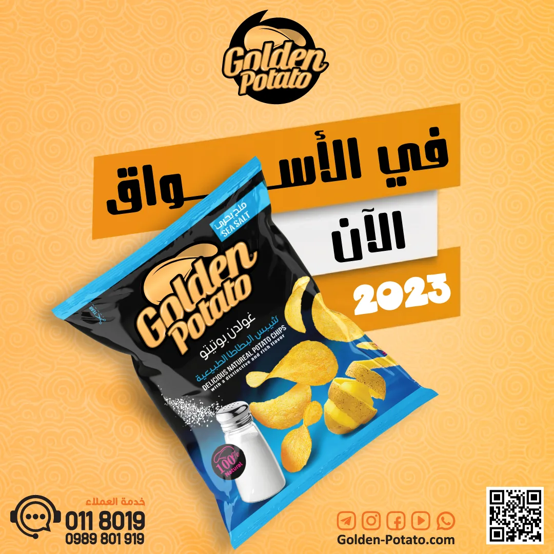 Golden Potato: Launching a Syrian Chips Brand with a Website and Social Media | Kenania Inventive Arts Post: in stores now, 2023