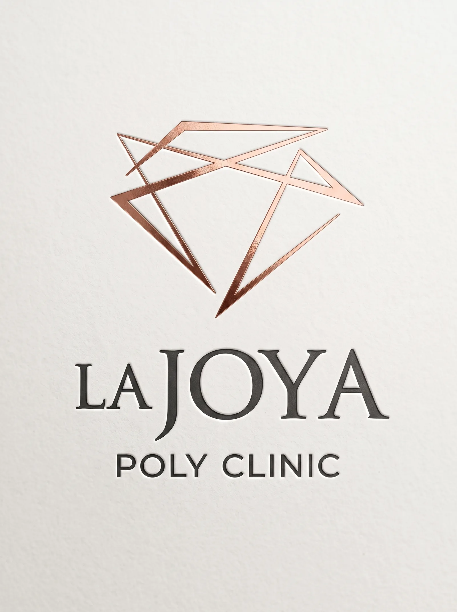 La Joya logo concept study with a diamond-shaped monogram