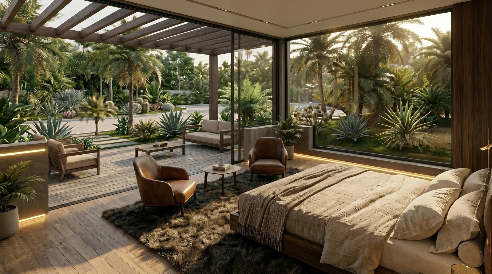 Villa Master Suite and Kitchen in Morocco: Designed with AI-Assisted Concepts, Drawn by Hand | Kenania Inventive Arts Master bathroom with a freestanding tub in marble