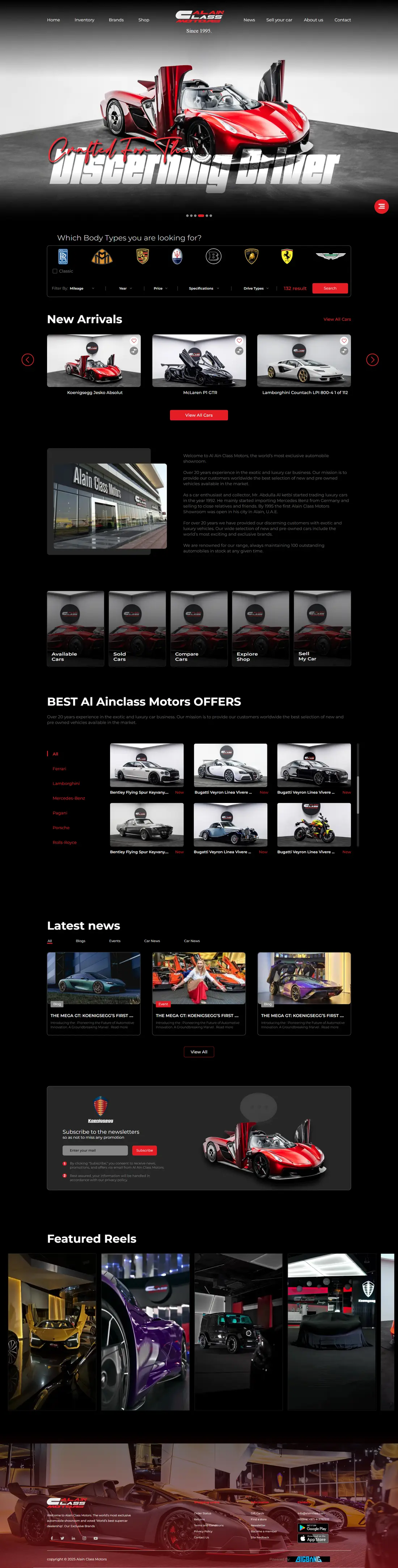 Al Ain Class Motors home page