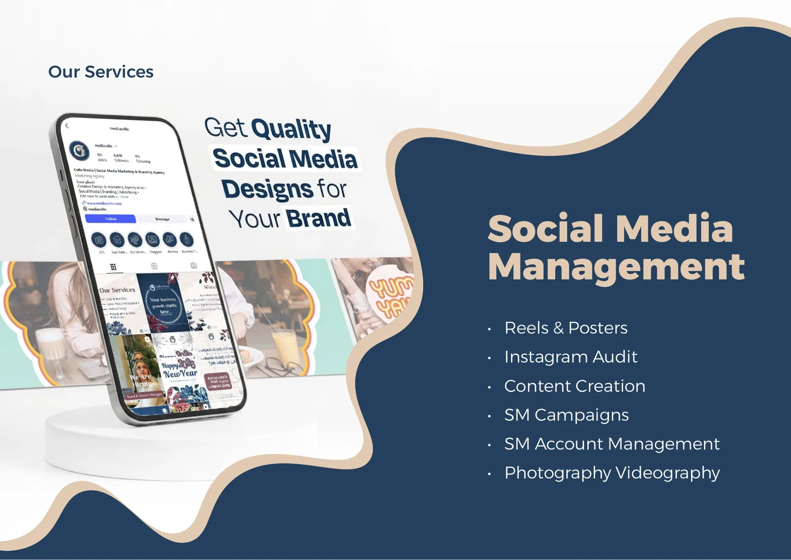 Cello Media company profile: the Social Media Management page