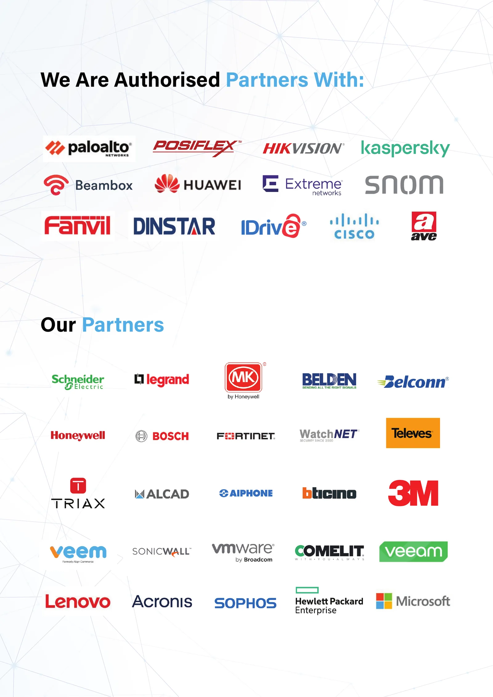 Smartech Solutions company profile: authorised partners and partner logos