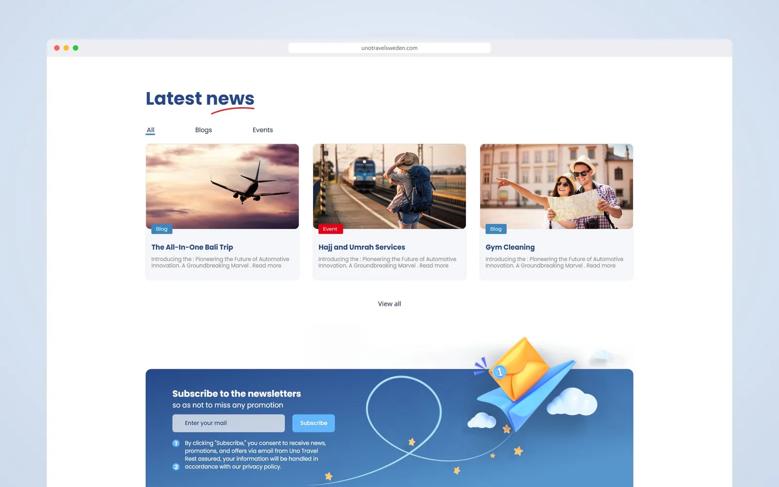 Uno Travel home: latest news with filters and the newsletter sign-up